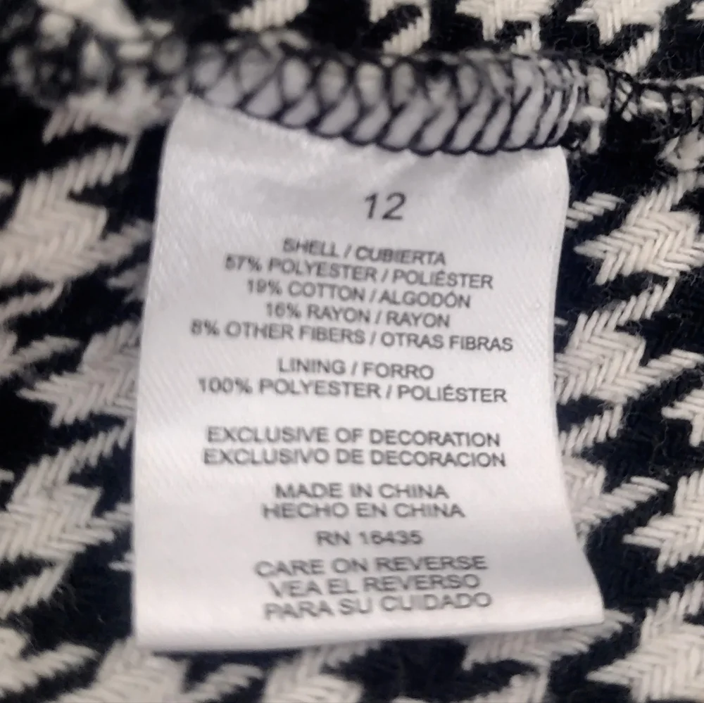 Biscotti Collezioni Girls Black and White Houndstooth Dress Size 12 - Picture 6 of 7